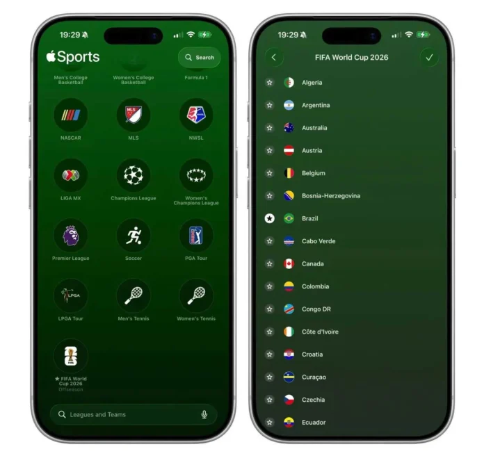 Apple sports app