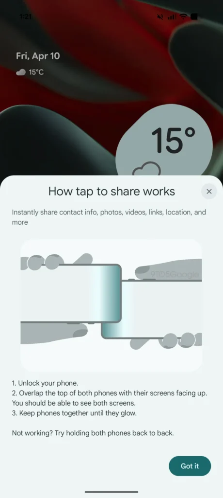 NFC-delning i Android
