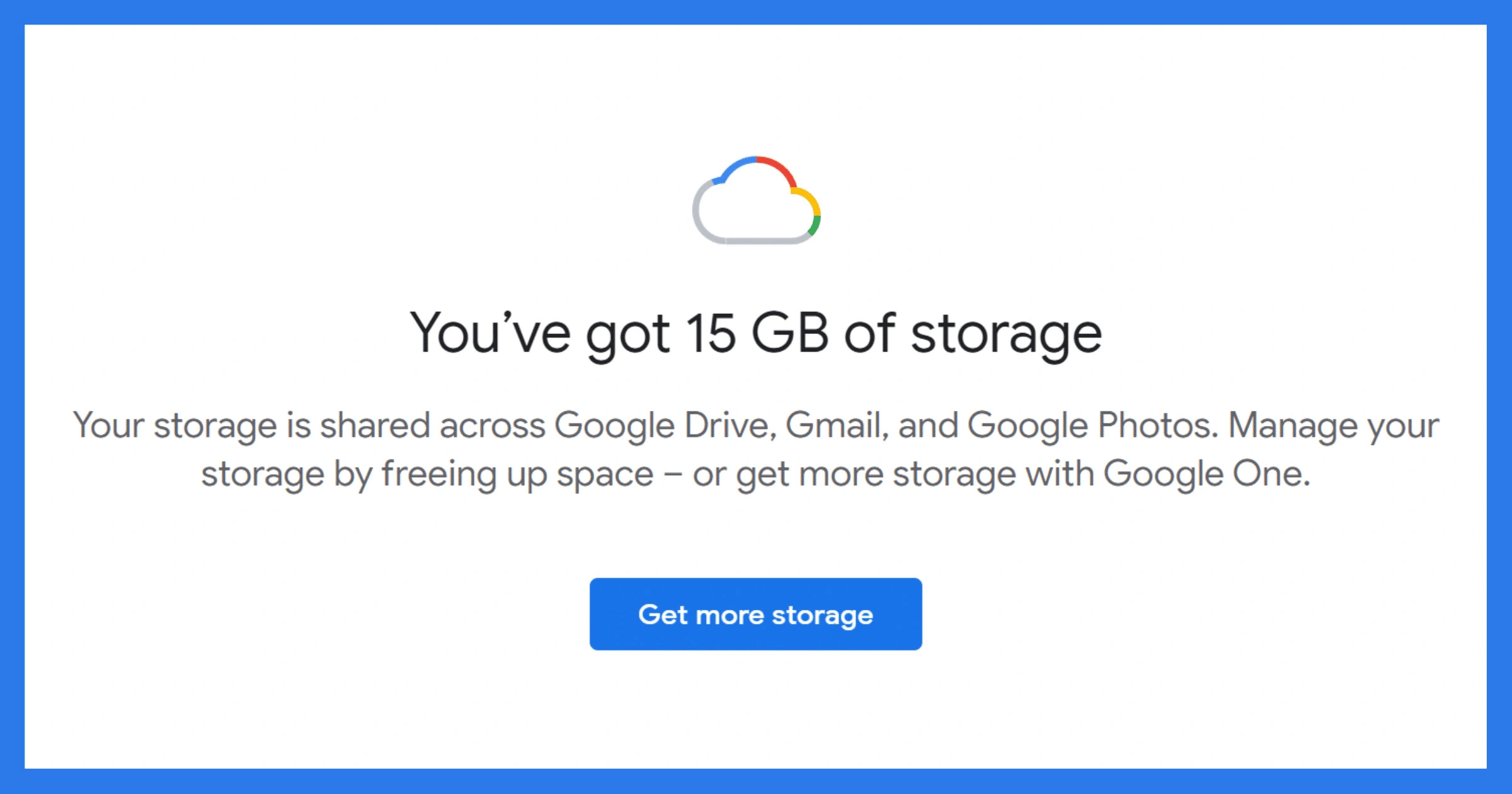 Google storage 15gb
